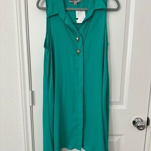 Bailey Blue Sleeveless Tunic Blouse